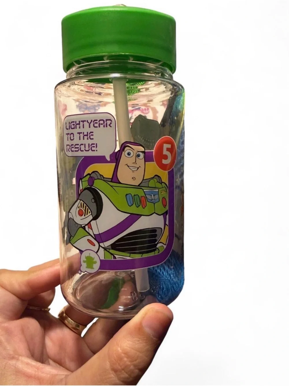 Bioworld Buzz Lightyear Kids Backpack - Green, Purple, Blue 16in H 12in W